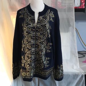 Navy blue/gold/bronze- Chico’s